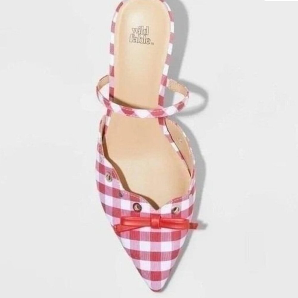 Wild Fable Lysandra Gingham Kitten Heel Pin-up Retro Coquette Cottage Rockabilly - Picture 2 of 4